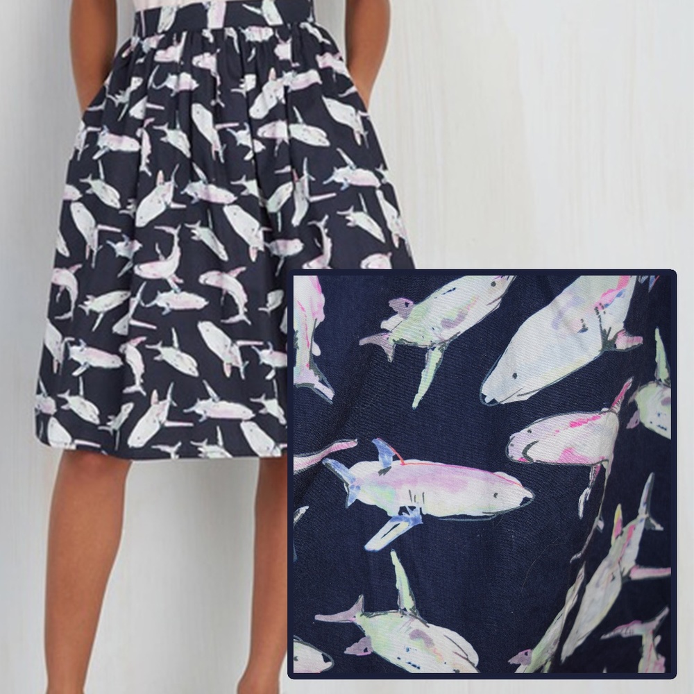 ModCloth Shark "Fashion Frenzy" Skirt